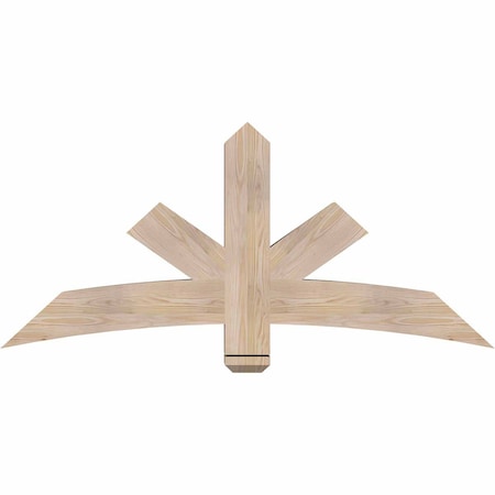 Ekena Millwork Alberta Smooth Timber Gable Bracket, Douglas Fir, 60"W x 27"H x 5 1/2"D x 5 1/2"F, 11/12 Pitch GBW060X27X0606ALB00SDF